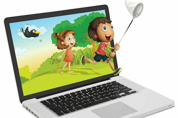 Игры детям на ноутбук. Ноутбук в детском саду. Компьютер клипарт. Компьютер в детских мультиках. Компьютер для детей.